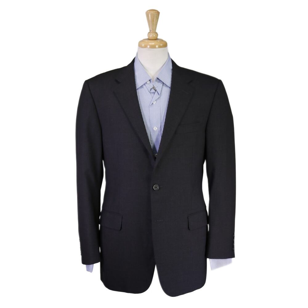 Hickey Freeman Gray Blazer Solid Wool 2-Btn Linds… - image 1